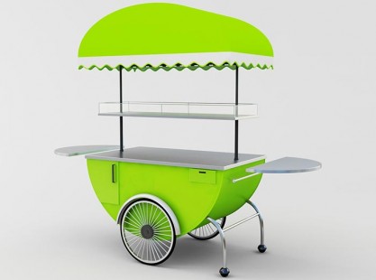 Merchandising Cart Model E Lime