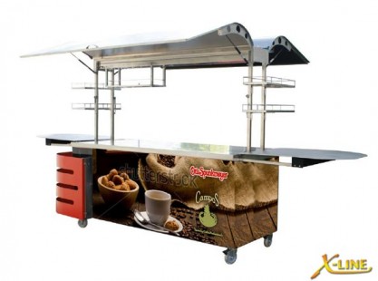 Large Coffee Cart : X-Line Coffee and Cookie