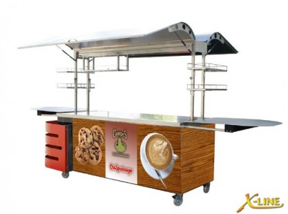 Large Coffee Cart : X-Line Coffee and Cookie