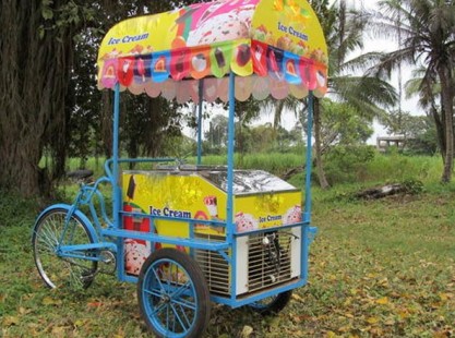 Ice Cream Cart With Canopy - Battery Operated