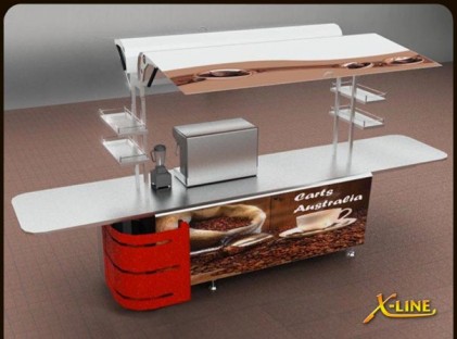 Large Coffee Cart : X-Line (front)