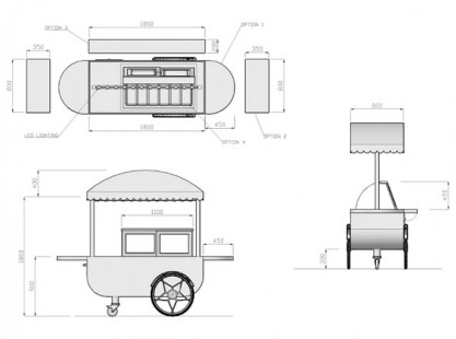 Small Gelato Cart DIM Model