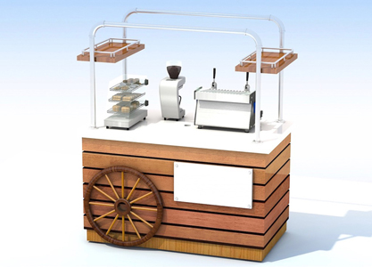 Timber Coffee Trolley