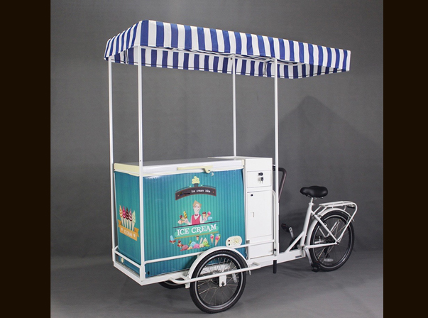 Ice Cream Bike, Square Canopy/Battery Freezer