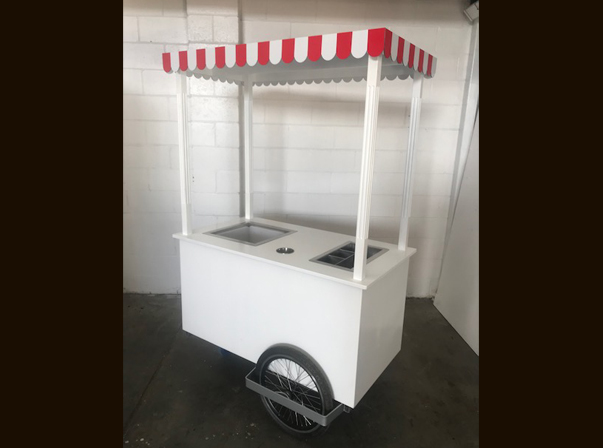 Ice Cream Trolley Red & White
