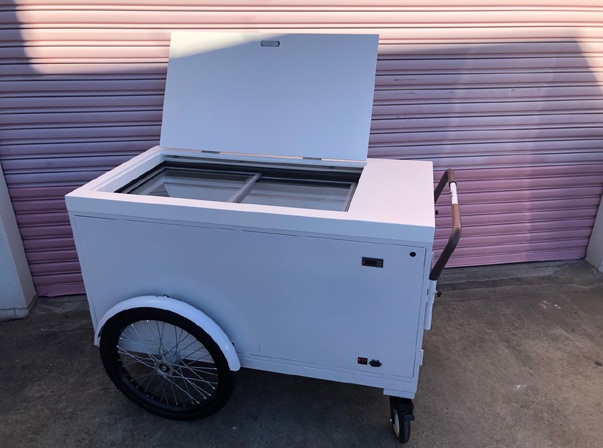 Battery Push Ice Cream Cart with Umbrella or Canopy