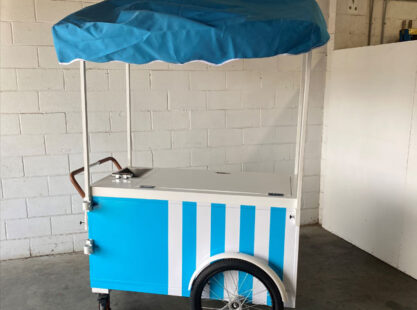 Ice Cream Push Cart - Sink, Battery, Canopy